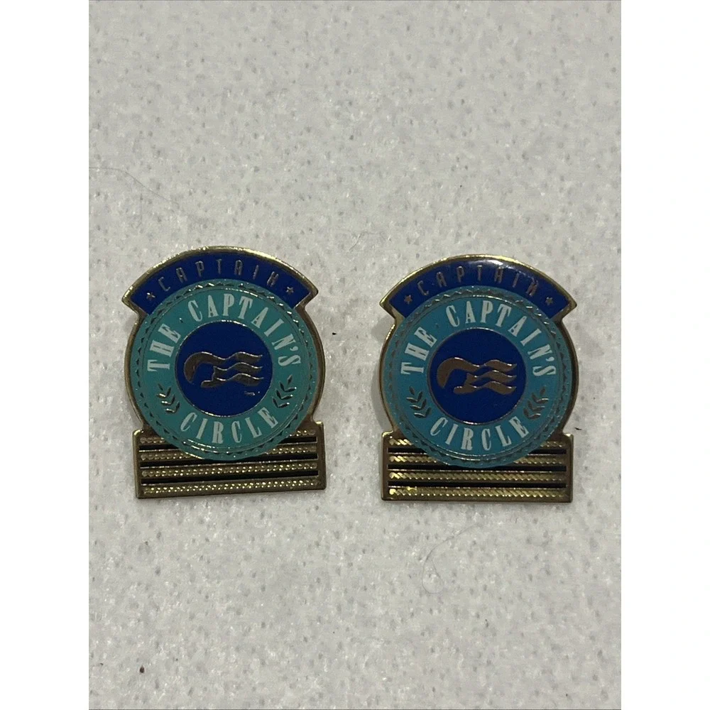 Set Of 2 Captain Pin The Captains Circle Pin Navy Princess Cruises